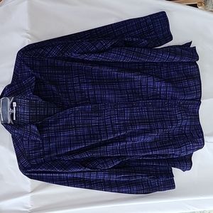 Croft & Barrow 3x black and blue blouse